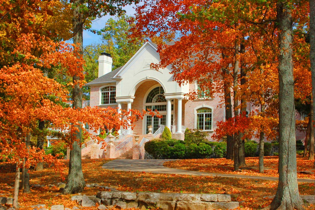 House with Fall Foliage